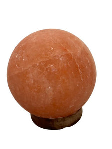 ZenN Himalayan Salt Lamp Ball Shape With Wooden Base Ul Cerftied 2 Meter Long Cord With Dimmer 15 Watts Bulb