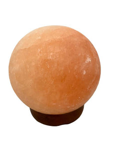 ZenN Himalayan Salt Lamp Ball Shape With Wooden Base Ul Cerftied 2 Meter Long Cord With Dimmer 15 Watts Bulb