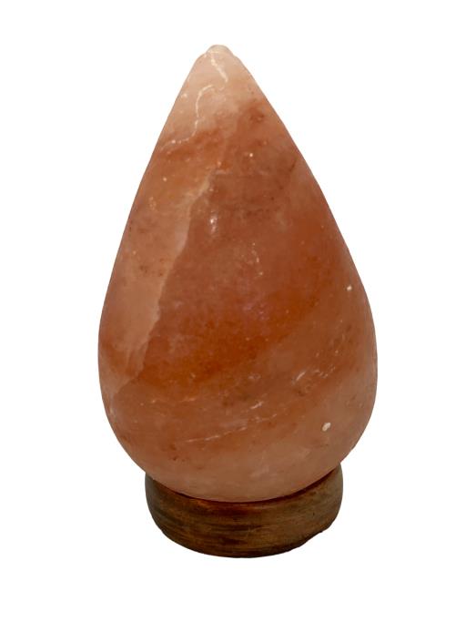 ZenN Himalayan Salt Lamp Tear Drop Shape With Wooden Base Ul Cerftied 2 Meter Long Cord With Dimmer 15 Watts Bulb