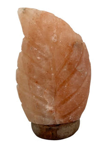 ZenN Himalayan Salt Lamp Fern Shape With Wooden Base Ul Cerftied 2 Meter Long Cord With Dimmer 15 Watts Bulb