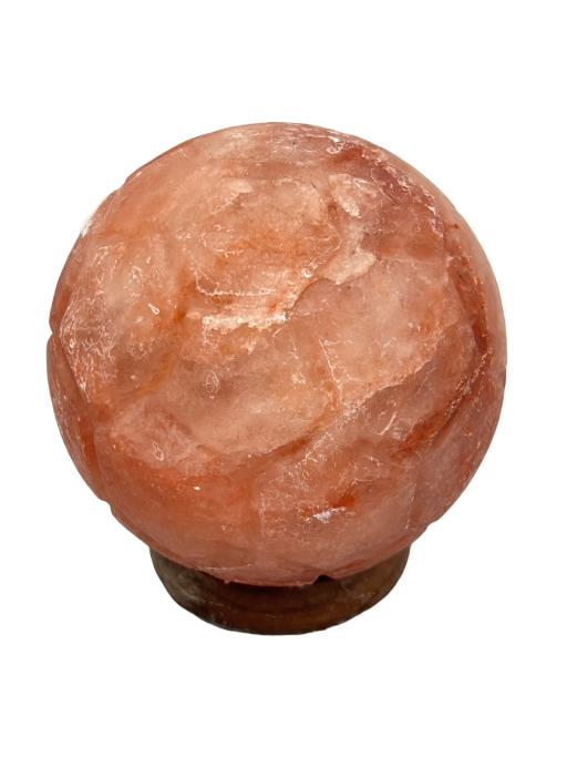 ZenN Himalayan Salt Lamp Foot Ball Shape With Wooden Base Ul Cerftied 2 Meter Long Cord With Dimmer 15 Watts Bulb