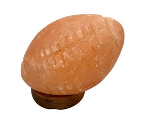 ZenN Himalayan Salt Lamp Rugby Ball Shape With Wooden Base Ul Cerftied 2 Meter Long Cord With Dimmer 15 Watts Bulb