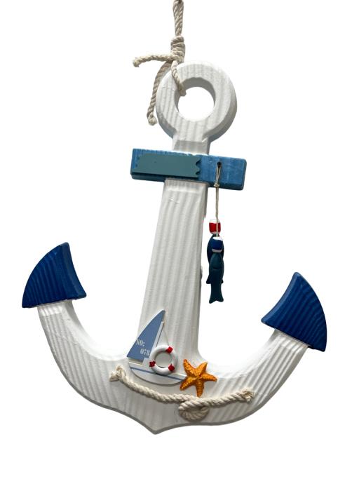 Blue Harbour Anchor With Starfish Life SaverFish Rope BlueWhite