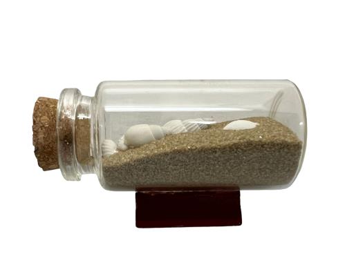 Blue Harbour Sea Sand In A Bottle With Sea Shells Brown
