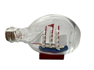 Blue Harbour Ship In A Glass Bottle Navy BlueRed