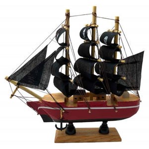 Blue Harbour Ship With Three Masts 20 Cm Black Marron Brown 