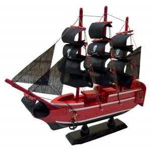 Blue Harbour Ship With Three Masts 24 Cm Black Marron Brown 