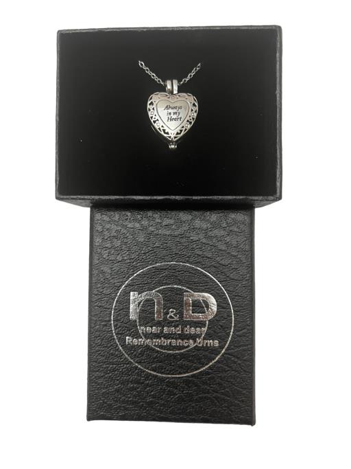 Near & Dear - Remembrance Stainless Steel Pendant Openable Heart With A Gold Capsule Includes Stainless Steel Chain 2.2Mm X55Cm