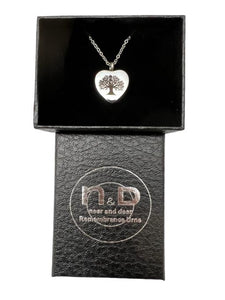 Near & Dear - Remembrance Stainless Steel Pendant Heart With An Engraved Tree Of Life Includes Stainless Steel Chain 2.2Mm X55Cm