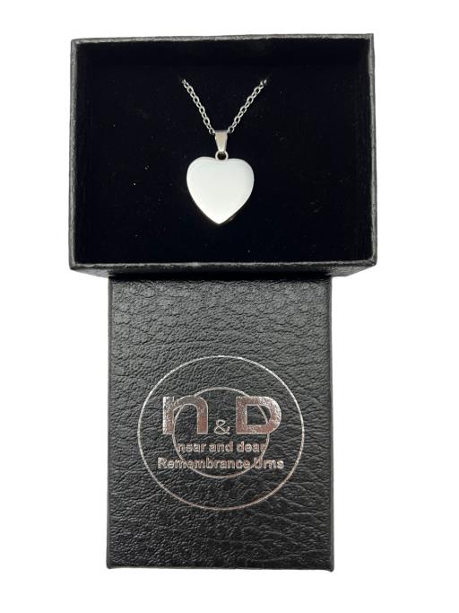 Near & Dear - Remembrance Stainless Steel Pendant Silver Color Heart Includes Stainless Steel Chain 2.2Mm X55Cm