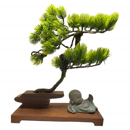 ZenN Buddha Under The Tree Green Grey Brown