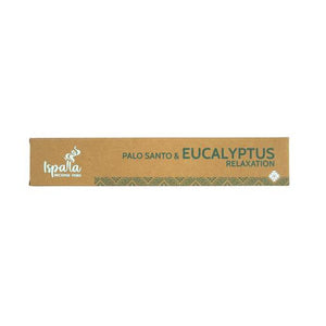 Ispalla Organic Palo Santo & Eucalyptus "Relaxation" Incense Sticks 10 Sticks/ Pack 12 Packets/Plastic Pack & Total 120 Sticks