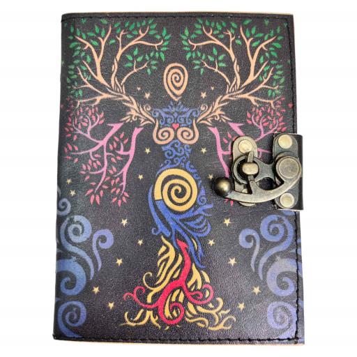 ZenN Mother Of Earth Handmade Leather Journal With Lock Multi Colour