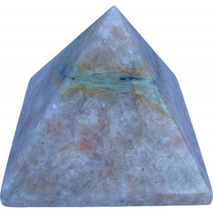 ZenN- Crystal & Gemstone Sunstone Gemstone Pyramid Gold White Light Green