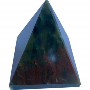 ZenN- Crystal & Gemstone Green Jade Gemstone Pyramid Green Light Red