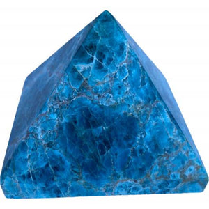 ZenN- Crystal & Gemstone Blue Apatite Gemstone Pyramid Blue Grey