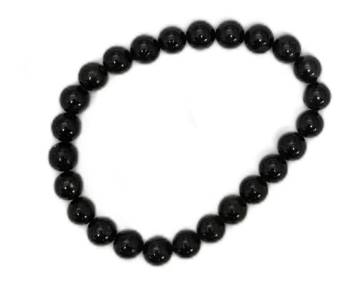 ZenN- Crystal & Gemstone Tourmaline Black 8Mm Bracelet 