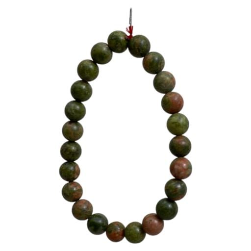 ZenN- Crystal & Gemstone Unakite Stone Bracelet Stone Of Vision Brings Harmony Preventing Negative Energy 8Mm New Hang Tag Packaging