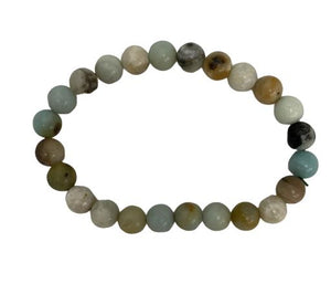 ZenN- Crystal & Gemstone Amazonite Multi Bracelet Is Thought To Have Calming And Soothing Properties Reduce Stress And Tension. 8Mm Box Packaging