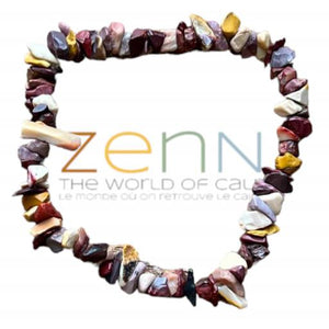 ZenN- Crystal & Gemstone Mookite Stone Chip Bracelet Improves Self-Confidence And Promotes Natural Instincts To Make Good Choices 8Mm New Hang Tag Packaging