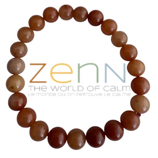 Zenn Red Aventurine Bracelet Helps Enhances Creativity Imagination Independence & Prosperity 8Mm 