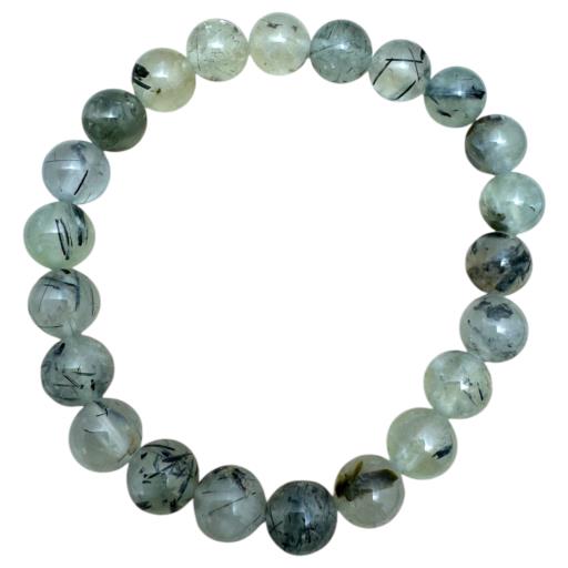 Zenn Prehnite Bracelet: Stone Of Love & Healing 8Mm Mix Of Natural & Synthetic Stones With Card Packing 19Cm