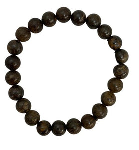 ZenN- Crystal & Gemstone Bronzite Stone Bracelet Creates Protective Energy And Shields The User From Harmful Influences 8Mm Box Packaging