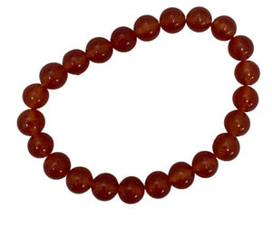 ZenN- Crystal & Gemstone Carnelian 8Mm Bracelet 