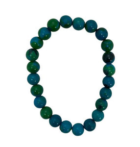 ZenN- Crystal & Gemstone Chrysocolla (Synthetic) Bracelet Calms Cleanses Re-Energizes And Aligns All Chakras 8Mm Box Packaging