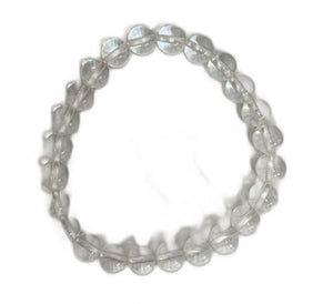 ZenN- Crystal & Gemstone Clear Quartz Crystal Bracelet Is Used For Healing Balancing & Psychic Awareness 8Mm Box Packaging