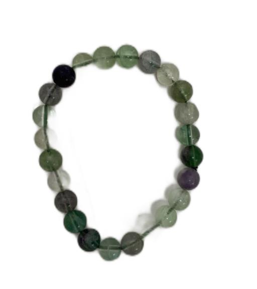 ZenN- Crystal & Gemstone Fluoride Multi Bracelet Coordinates The Mind With The Heart And Brings Mental Clarity To A Difficult/Chaotic Situation 8Mm Box Packaging