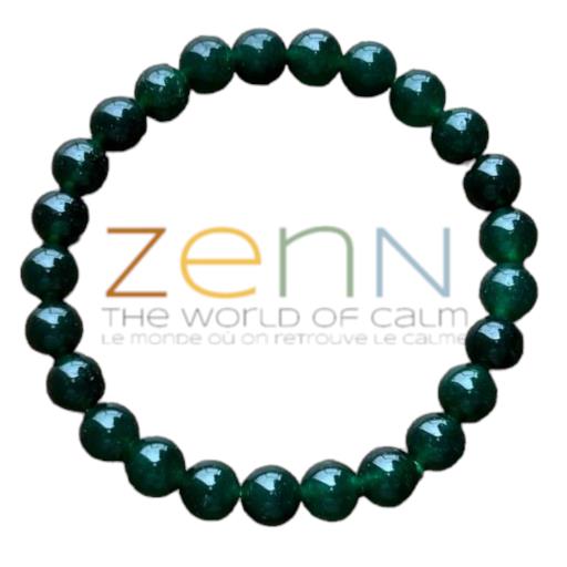 ZenN- Crystal & Gemstone Green Jade Natural Stone Bracelet Is Beneficial In Achieving Objectives And Developing Wisdom And Insight 8Mm New Hang Tag Packaging