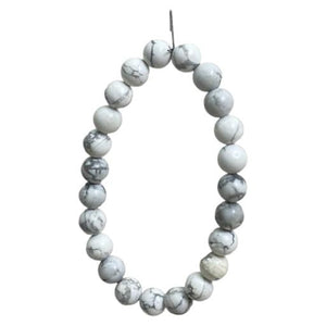 ZenN- Crystal & Gemstone Howlite Stone Bracelet Strengthens Memory And Stimulates Desire For Knowledge And Teaches Patience 8Mm New Hang Tag Packaging