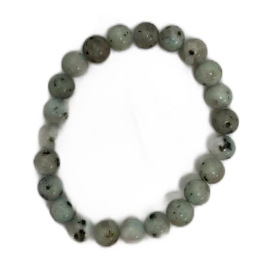 ZenN- Crystal & Gemstone Kiwi Stone Bracelet Brings Peace And Reduces Nervousness & Anxiety 8Mm Box Packaging