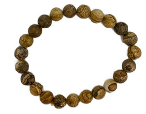 ZenN- Crystal & Gemstone Picture Jasper 8Mm Bracelet 