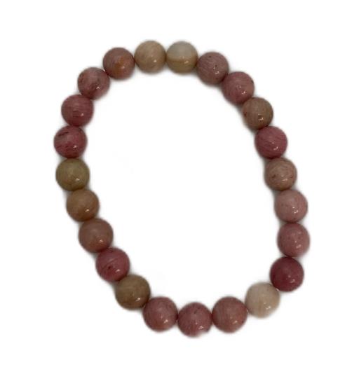 ZenN- Crystal & Gemstone Pink Rhodonite Bracelet Activate Heart Chakra Performs Deep Healing Control Emotions And Fills Life With Love 8Mm Box Packaging