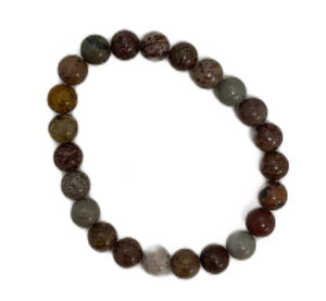 ZenN- Crystal & Gemstone Poppy Jasper (Artizan Jasper) 8Mm Bracelet 