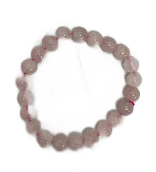 ZenN- Crystal & Gemstone Rose Quartz Natural Bracelet Encourages Growth Of Positivity Love And Pure Friendship  8Mm Box Packaging