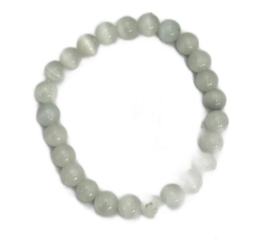 ZenN- Crystal & Gemstone Selenite Bracelet Is Associated With Spiritual Cleaning And Purification To Build Harmonious Environment 8Mm Box Packaging