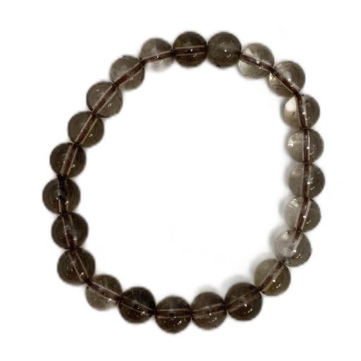 ZenN- Crystal & Gemstone Smoky 8Mm Bracelet 