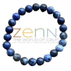 ZenN- Crystal & Gemstone Sodalite A Stone Bracelet Brings Emotional Balance Intuition & Good Judgment 8Mm New Hang Tag Packaging