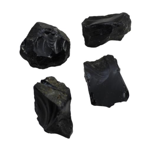 ZenN- Crystal & Gemstone Black Obsidian Rough Stone 500G Per Bag 