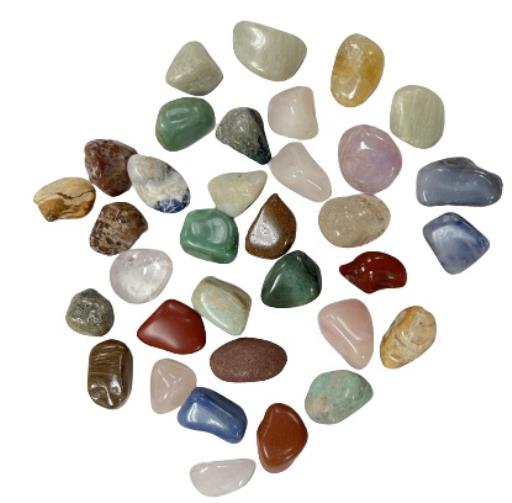 ZenN- Crystal & Gemstone Tumbled Stones Q1 2Nd Mix Natural 500G / 1.10 Lb Per Bag Natural Product; Colour & Size May Vary