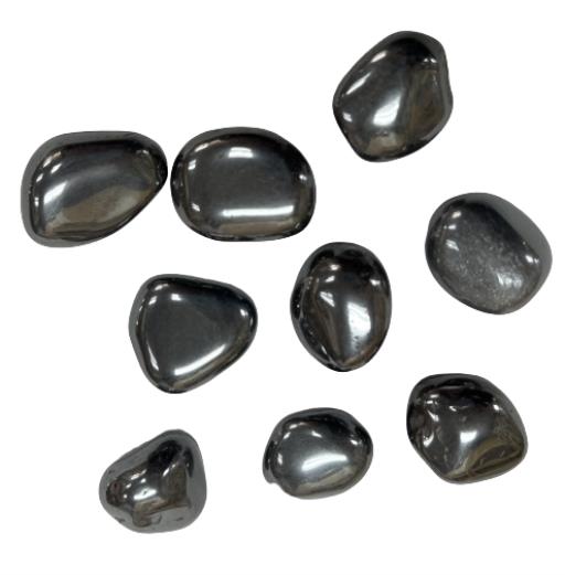 ZenN- Crystal & Gemstone Tumbled Stones Q1 2Nd Hematite 500G / 1.10 Lb Per Bag Natural Product; Colour & Size May Vary