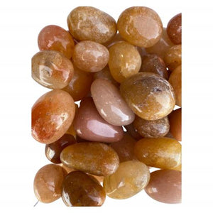 ZenN- Crystal & Gemstone Red Aventurine Tumbled Stones 500G / 1.10 Lb Per Bag Lite Yellow Brown