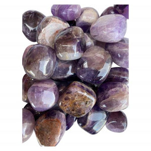 ZenN- Crystal & Gemstone Amethyst Tumbled Stones 500G / 1.10 Lb Per Bag Raspberry