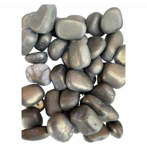 ZenN- Crystal & Gemstone Pyrite Tumbled Stones 500G / 1.10 Lb Per Bag Gold Black