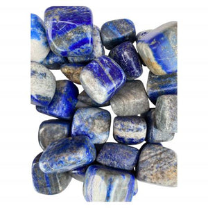 ZenN- Crystal & Gemstone Lapis Lazuli Tumbled Stones 500G / 1.10 Lb Per Bag Blue Black White