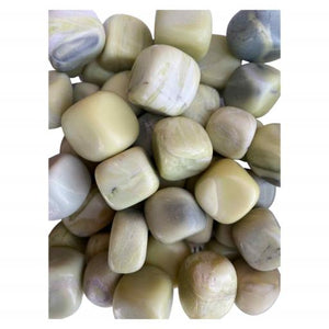 ZenN- Crystal & Gemstone Serpentine Tumbled Stones 500G / 1.10 Lb Per Bag Light Green White Black