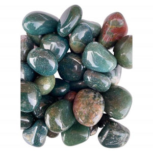 ZenN- Crystal & Gemstone Blood Stone Tumbled Stones 500G / 1.10 Lb Per Bag Green Blue Red White